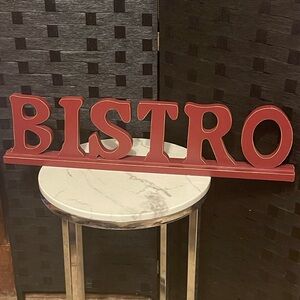Large Galvanized Wooden BISTRO Sign Kitchen Dining Restaurant Cafe Decor